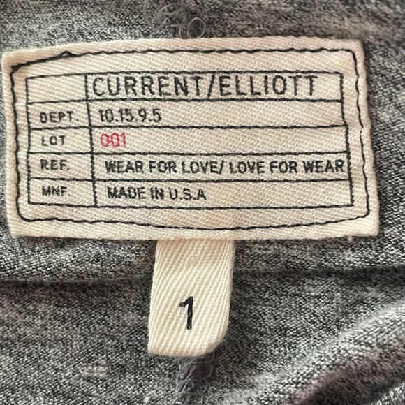 Current/Elliot Trapeze T-Shirt Dress Sz SMALL Heather Gray Cap Sleeves V-neck - Picture 6 of 6